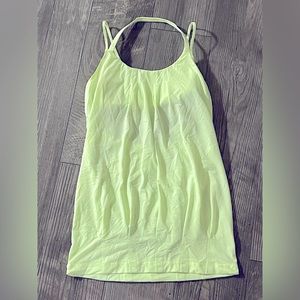 Lululemon size 4 - lime-aid in color tank with built-in bra